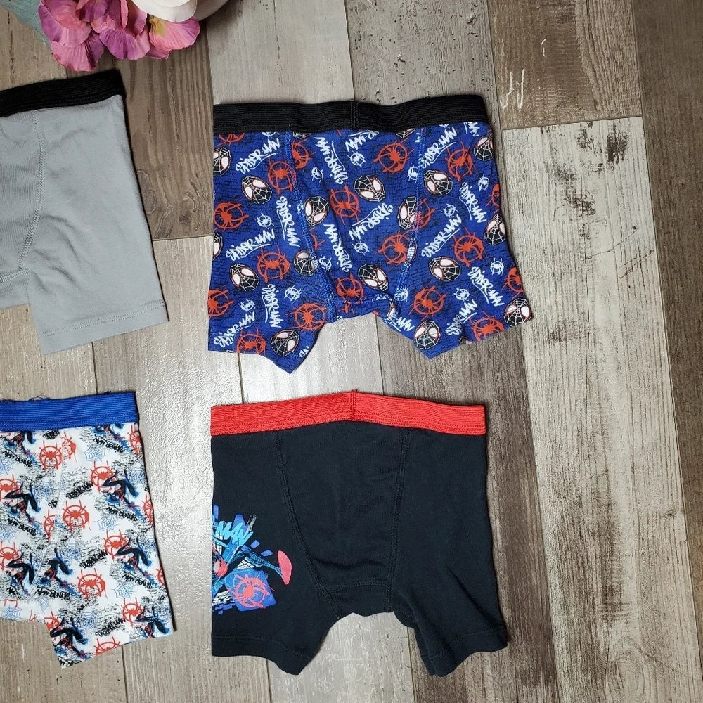 Spiderman Mandalorian Boys Boxer Brief Underwear Bundle 4pc Size 8